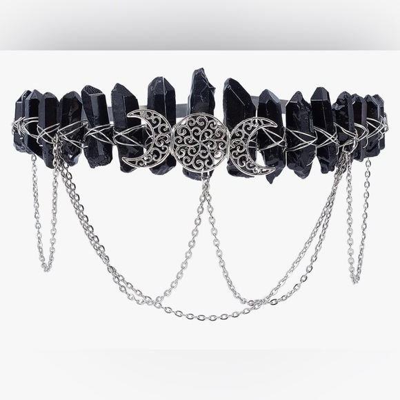 Raw Crystal Quartz headband Tiara/crown - Picture 3 of 5